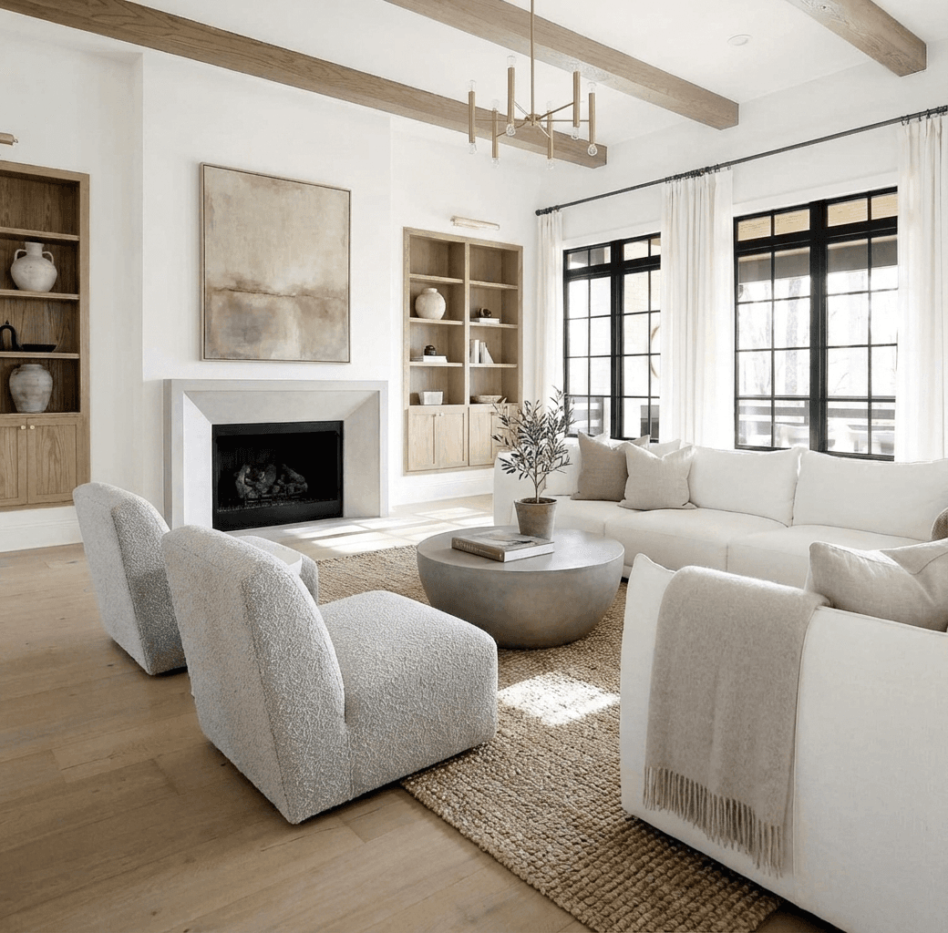 AI Living Room Designer showcasing elegant interior transformations